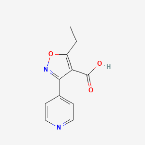 molecular formula C11H10N2O3 B1473046 5-Ethyl-3-(pyridin-4-yl)isoxazole-4-carboxylic acid CAS No. 1955561-40-6