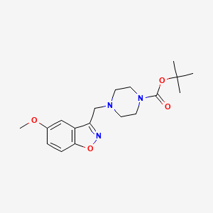 molecular formula C18H25N3O4 B1473049 Tert-butyl 4-((5-methoxybenzo[d]isoxazol-3-yl)methyl)piperazine-1-carboxylate CAS No. 2098004-71-6