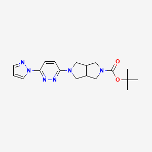 tert-butyl 5-(6-(1H-pyrazol-1-yl)pyridazin-3-yl)hexahydropyrrolo[3,4-c]pyrrole-2(1H)-carboxylate