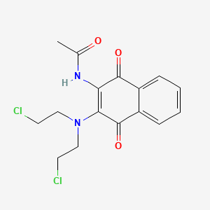 N-[3-[bis(2-chloroethyl)amino]-1,4-dioxonaphthalen-2-yl]acetamide