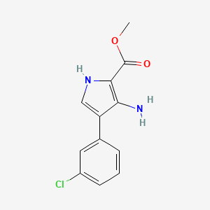 methyl 3-amino-4-(3-chlorophenyl)-1H-pyrrole-2-carboxylate