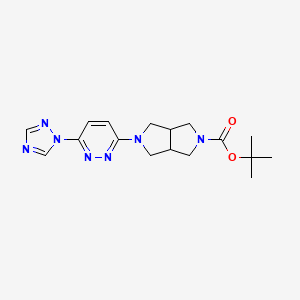 tert-butyl 5-(6-(1H-1,2,4-triazol-1-yl)pyridazin-3-yl)hexahydropyrrolo[3,4-c]pyrrole-2(1H)-carboxylate