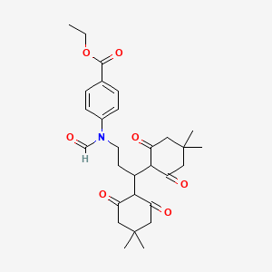 Ethyl 4-{[3,3-bis(4,4-dimethyl-2,6-dioxocyclohexyl)propyl](formyl)amino}benzoate