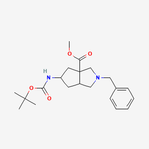 methyl 2-benzyl-5-((tert-butoxycarbonyl)amino)hexahydrocyclopenta[c]pyrrole-3a(1H)-carboxylate