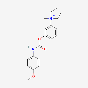 Diethyl-[3-[(4-methoxyphenyl)carbamoyloxy]phenyl]-methyl-azanium