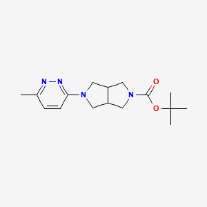 molecular formula C16H24N4O2 B1473075 tert-butyl 5-(6-methylpyridazin-3-yl)hexahydropyrrolo[3,4-c]pyrrole-2(1H)-carboxylate CAS No. 2098004-57-8