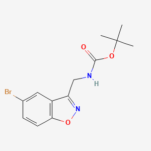 molecular formula C13H15BrN2O3 B1473078 Tert-butyl ((5-bromobenzo[d]isoxazol-3-yl)methyl)carbamate CAS No. 2098090-99-2