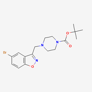 molecular formula C17H22BrN3O3 B1473079 Tert-butyl 4-((5-bromobenzo[d]isoxazol-3-yl)methyl)piperazine-1-carboxylate CAS No. 2098090-97-0