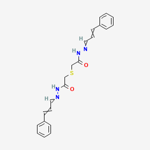 N-(Cinnamylideneamino)-2-[(cinnamylideneamino)carbamoylmethylsulfanyl]acetamide