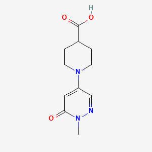1-(1-Methyl-6-oxo-1,6-dihydropyridazin-4-yl)piperidine-4-carboxylic acid