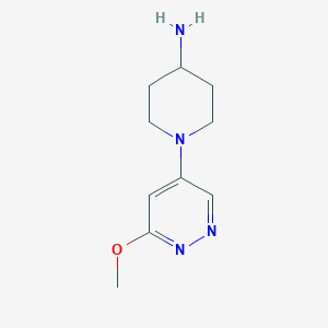 molecular formula C10H16N4O B1473088 1-(6-Methoxypyridazin-4-yl)piperidin-4-amine CAS No. 2089802-80-0