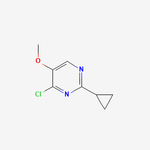 molecular formula C8H9ClN2O B1473090 4-Chloro-2-cyclopropyl-5-methoxypyrimidine CAS No. 1862937-65-2