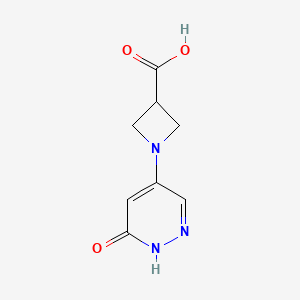 molecular formula C8H9N3O3 B1473091 1-(6-Hydroxypyridazin-4-yl)azetidine-3-carboxylic acid CAS No. 1934520-97-4