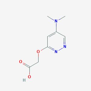 molecular formula C8H11N3O3 B1473092 2-((5-(二甲氨基)哒嗪-3-基)氧基)乙酸 CAS No. 2098091-10-0