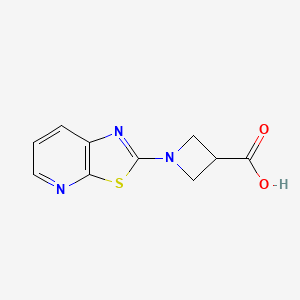 molecular formula C10H9N3O2S B1473100 1-(Thiazolo[5,4-b]pyridin-2-yl)azetidine-3-carboxylic acid CAS No. 2098015-79-1