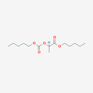 molecular formula C14H26O5 B14731055 Pentyl 2-{[(pentyloxy)carbonyl]oxy}propanoate CAS No. 6283-91-6