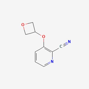 molecular formula C9H8N2O2 B1473106 3-(Oxetan-3-yloxy)picolinonitrile CAS No. 1602477-94-0