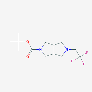 molecular formula C13H21F3N2O2 B1473114 叔丁基 5-(2,2,2-三氟乙基)六氢吡咯并[3,4-c]吡咯-2(1H)-羧酸酯 CAS No. 2097962-49-5