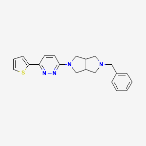 molecular formula C21H22N4S B1473118 2-Benzyl-5-(6-(thiophen-2-yl)pyridazin-3-yl)octahydropyrrolo[3,4-c]pyrrole CAS No. 2098117-60-1
