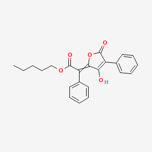 Pentyl (3-hydroxy-5-oxo-4-phenylfuran-2(5H)-ylidene)(phenyl)acetate