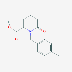 molecular formula C14H17NO3 B1473123 1-(4-Methylbenzyl)-6-oxopiperidine-2-carboxylic acid CAS No. 1888631-37-5