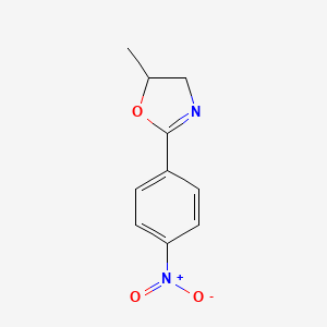 molecular formula C10H10N2O3 B14731240 5-Methyl-2-(4-nitrophenyl)-4,5-dihydro-1,3-oxazole CAS No. 6943-64-2