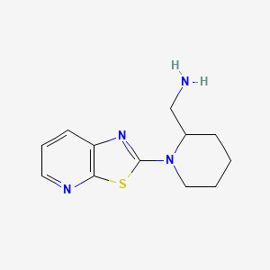 molecular formula C12H16N4S B1473126 (1-(噻唑并[5,4-b]吡啶-2-基)哌啶-2-基)甲胺 CAS No. 2098136-60-6