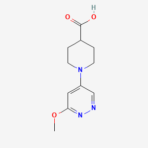 molecular formula C11H15N3O3 B1473128 1-(6-Methoxypyridazin-4-yl)piperidine-4-carboxylic acid CAS No. 2098015-88-2