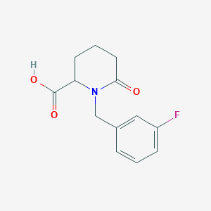 molecular formula C13H14FNO3 B1473133 1-(3-Fluorobenzyl)-6-oxopiperidine-2-carboxylic acid CAS No. 2097950-03-1
