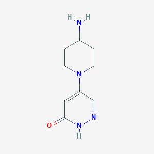 molecular formula C9H14N4O B1473134 5-(4-氨基哌啶-1-基)哒嗪-3-醇 CAS No. 1934688-83-1