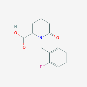 molecular formula C13H14FNO3 B1473136 1-(2-Fluorobenzyl)-6-oxopiperidine-2-carboxylic acid CAS No. 2097949-39-6