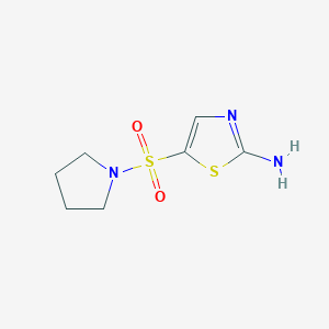 molecular formula C7H11N3O2S2 B1473140 5-(Pyrrolidin-1-ylsulfonyl)thiazol-2-amine CAS No. 1935340-84-3