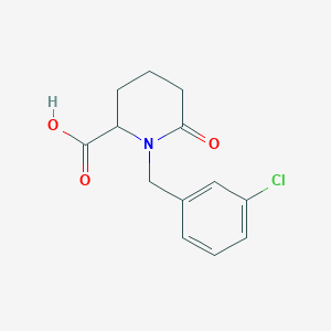 molecular formula C13H14ClNO3 B1473143 1-(3-Chlorobenzyl)-6-oxopiperidine-2-carboxylic acid CAS No. 2097952-43-5