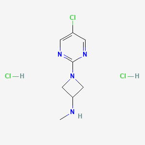 molecular formula C8H13Cl3N4 B1473145 1-(5-氯嘧啶-2-基)-N-甲基氮杂环丁-3-胺二盐酸盐 CAS No. 2097968-91-5
