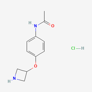 molecular formula C11H15ClN2O2 B1473156 N-(4-(azetidin-3-yloxy)phenyl)acetamide hydrochloride CAS No. 2098017-70-8