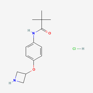 N-(4-(azetidin-3-yloxy)phenyl)pivalamide hydrochloride