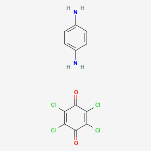 molecular formula C12H8Cl4N2O2 B14731635 Benzene-1,4-diamine; 2,3,5,6-tetrachlorocyclohexa-2,5-diene-1,4-dione CAS No. 5976-49-8