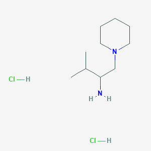 molecular formula C10H24Cl2N2 B1473167 3-Methyl-1-(piperidin-1-yl)butan-2-amine dihydrochloride CAS No. 2097999-77-2