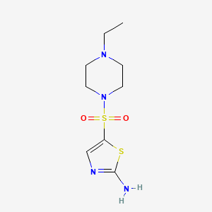 molecular formula C9H16N4O2S2 B1473172 5-((4-Ethylpiperazin-1-yl)sulfonyl)thiazol-2-amine CAS No. 2098092-91-0
