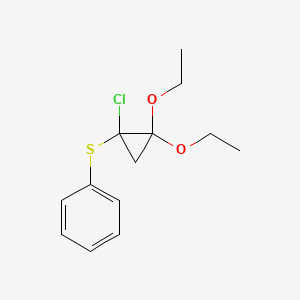 B14731746 [(1-Chloro-2,2-diethoxycyclopropyl)sulfanyl]benzene CAS No. 5533-23-3