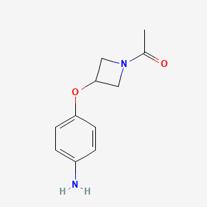 molecular formula C11H14N2O2 B1473184 1-(3-(4-氨基苯氧基)氮杂环丁-1-基)乙烷-1-酮 CAS No. 1798808-15-7