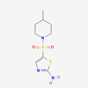 molecular formula C9H15N3O2S2 B1473186 5-((4-Methylpiperidin-1-yl)sulfonyl)thiazol-2-amine CAS No. 2098124-01-5