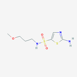 molecular formula C7H13N3O3S2 B1473187 2-amino-N-(3-methoxypropyl)thiazole-5-sulfonamide CAS No. 2098121-71-0