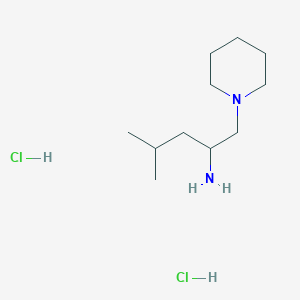 molecular formula C11H26Cl2N2 B1473191 4-Methyl-1-(piperidin-1-yl)pentan-2-amine dihydrochloride CAS No. 2097956-88-0