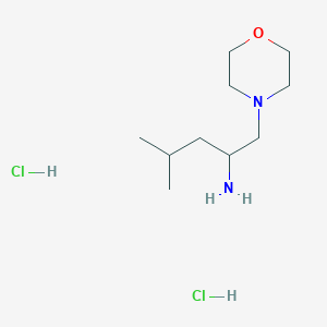 molecular formula C10H24Cl2N2O B1473204 4-Methyl-1-morpholinopentan-2-amine dihydrochloride CAS No. 2098053-98-4