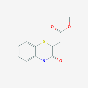 molecular formula C12H13NO3S B14732053 Methyl (4-methyl-3-oxo-3,4-dihydro-2H-1,4-benzothiazin-2-yl)acetate CAS No. 6447-89-8