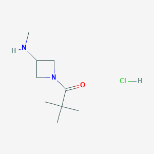 molecular formula C9H19ClN2O B1473212 2,2-二甲基-1-(3-(甲基氨基)氮杂环丁-1-基)丙-1-酮盐酸盐 CAS No. 2098124-45-7