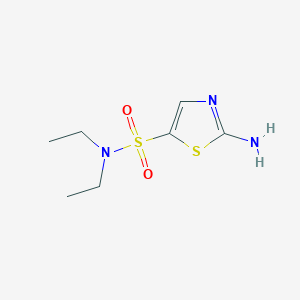 molecular formula C7H13N3O2S2 B1473216 2-氨基-N,N-二乙基噻唑-5-磺酰胺 CAS No. 2098130-33-5