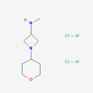 molecular formula C9H20Cl2N2O B1473224 N-methyl-1-(tetrahydro-2H-pyran-4-yl)azetidin-3-amine dihydrochloride CAS No. 2098000-14-5