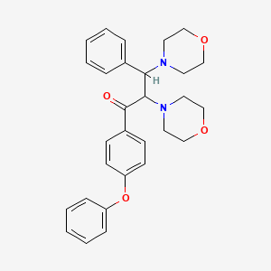 2,3-Bis(morpholin-4-yl)-1-(4-phenoxyphenyl)-3-phenylpropan-1-one